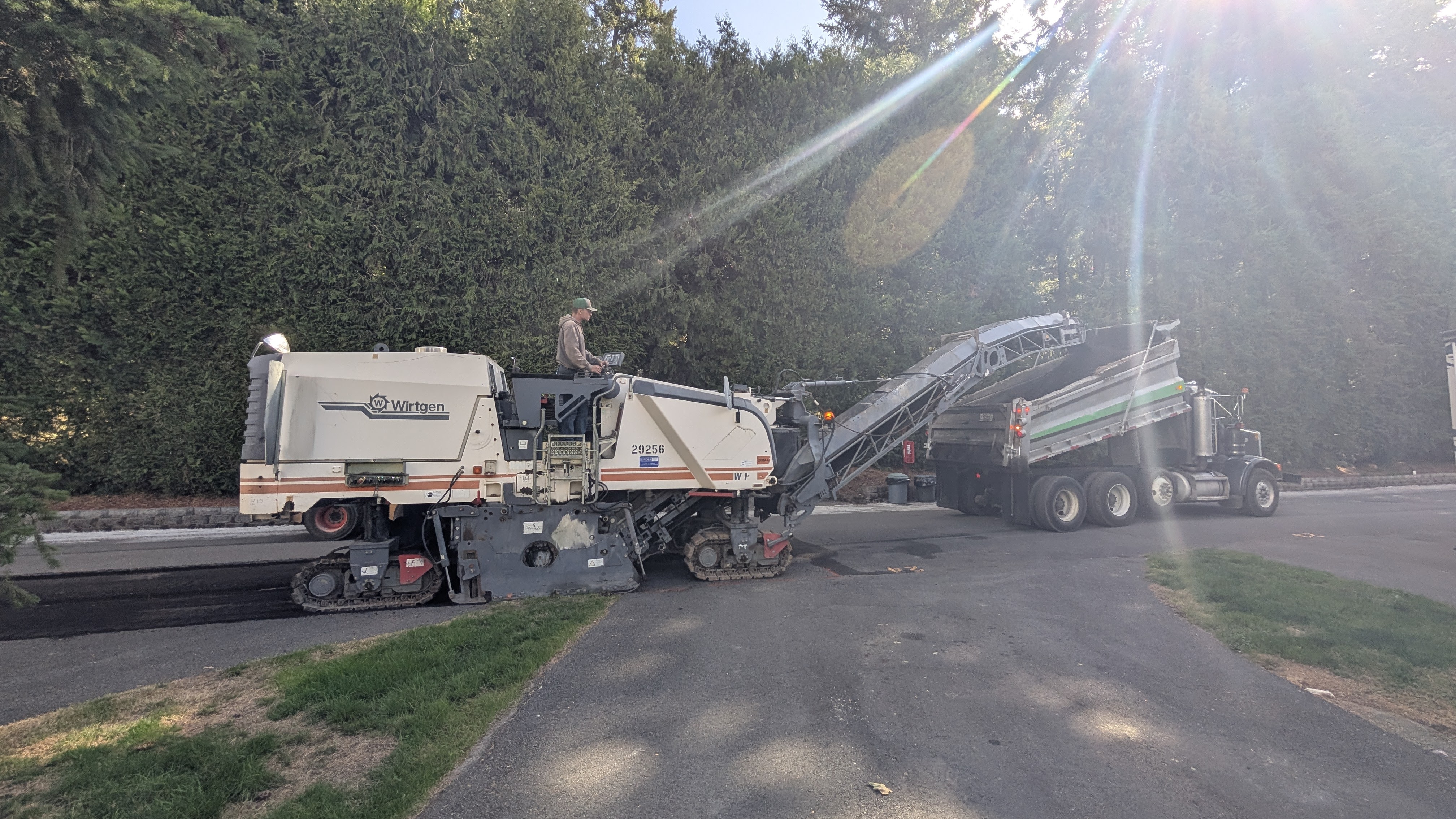 Asphalt milling work in Bothell, Washington