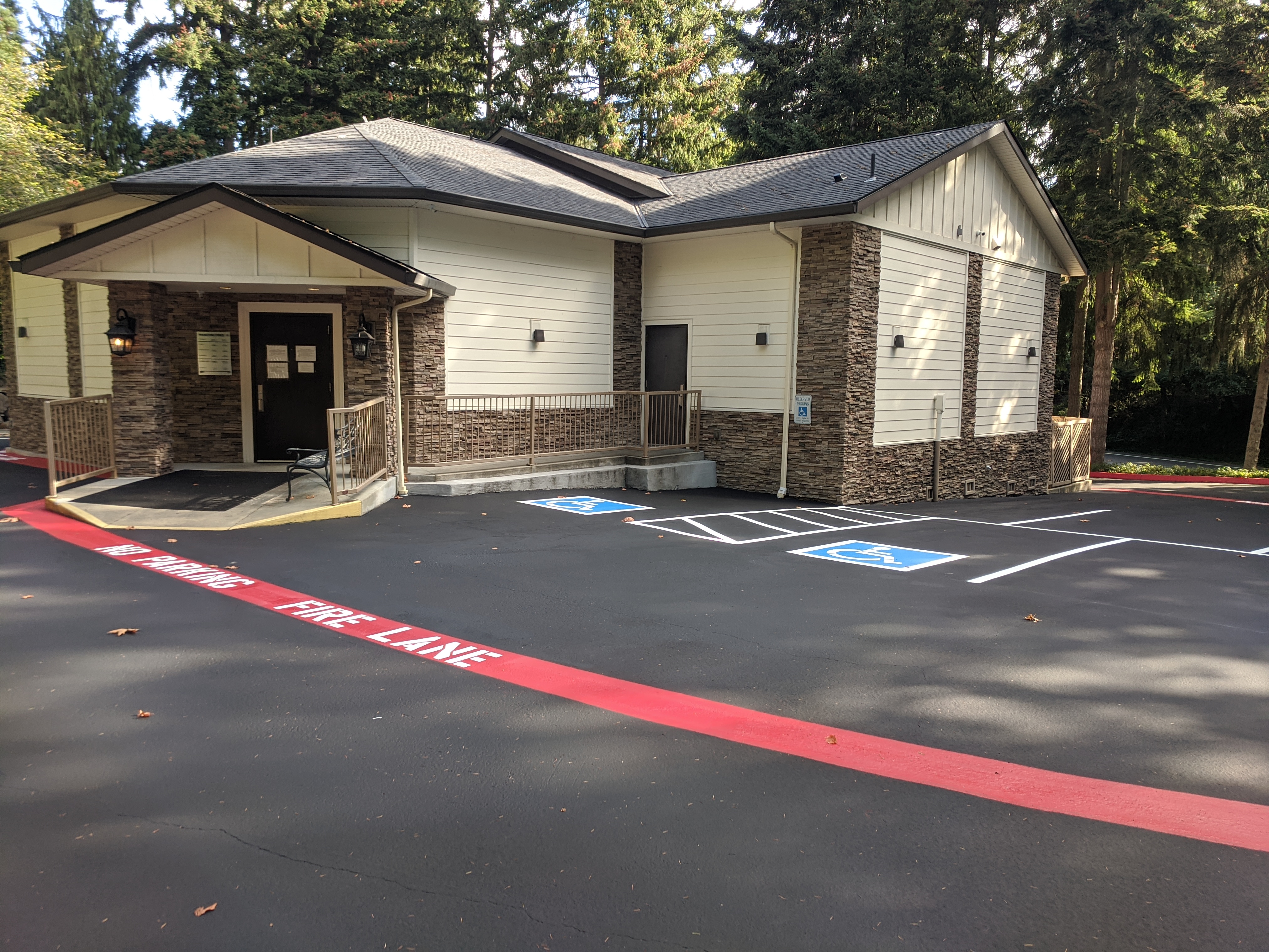 Asphalt paving with ADA striping in Kent, WA